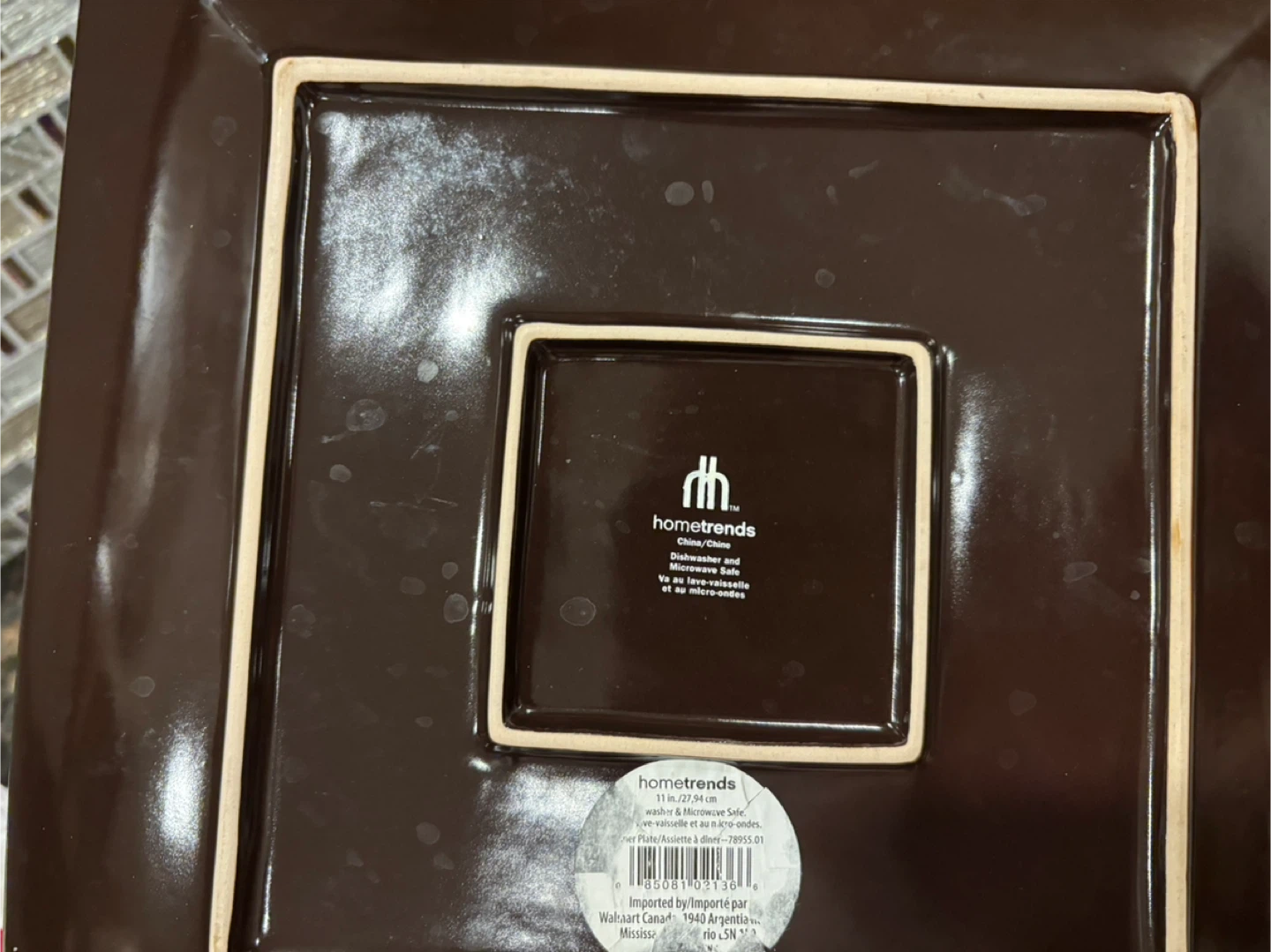 hometrends Decorative Square Plate - 11 in - photo 2