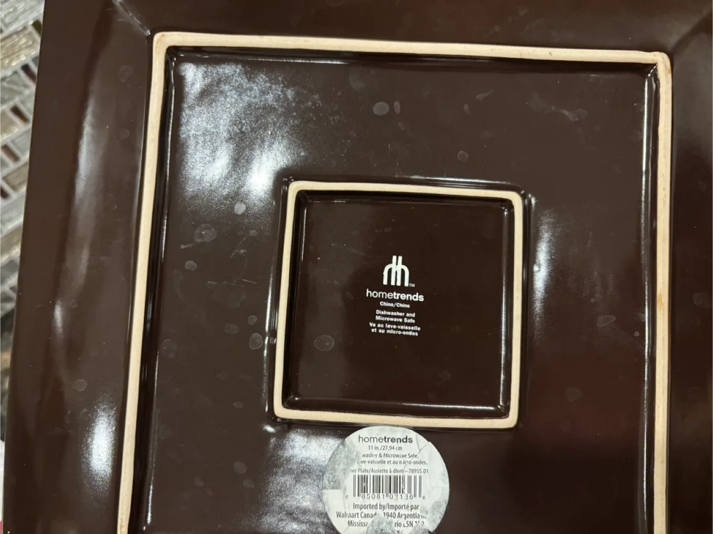 hometrends Decorative Square Plate - 11 in image indicator(2)