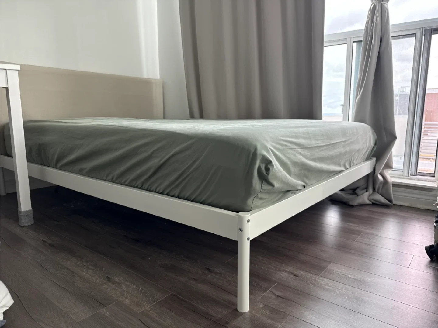 Ikea Queen sized Bed Frame and Queen sized Mattress image indicator(4)