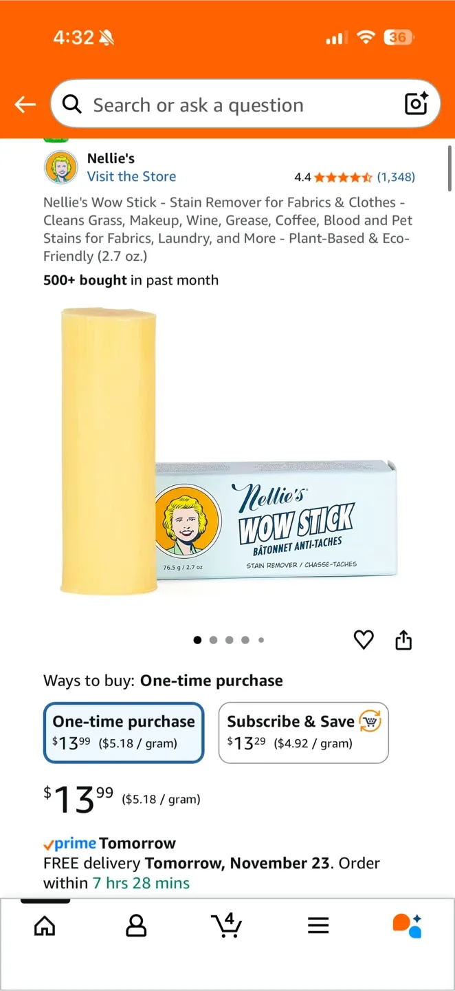 Brand New Nellie's WOW Stick Stain Remover image indicator(6)