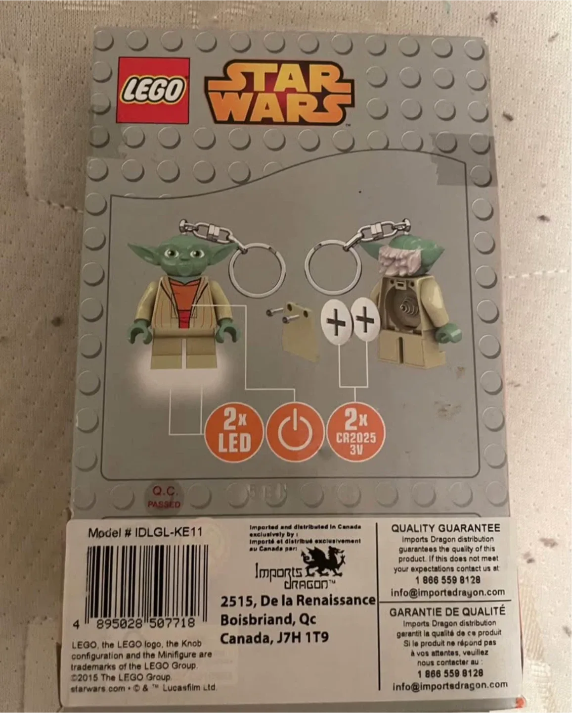 LEGO Star Wars Yoda LED Lite Keychain - New in Box! image indicator(2)