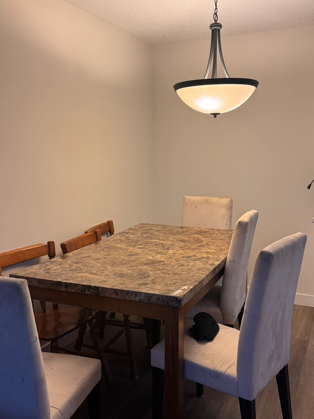 Dining Table with  3 wooden Chairs - photo 2