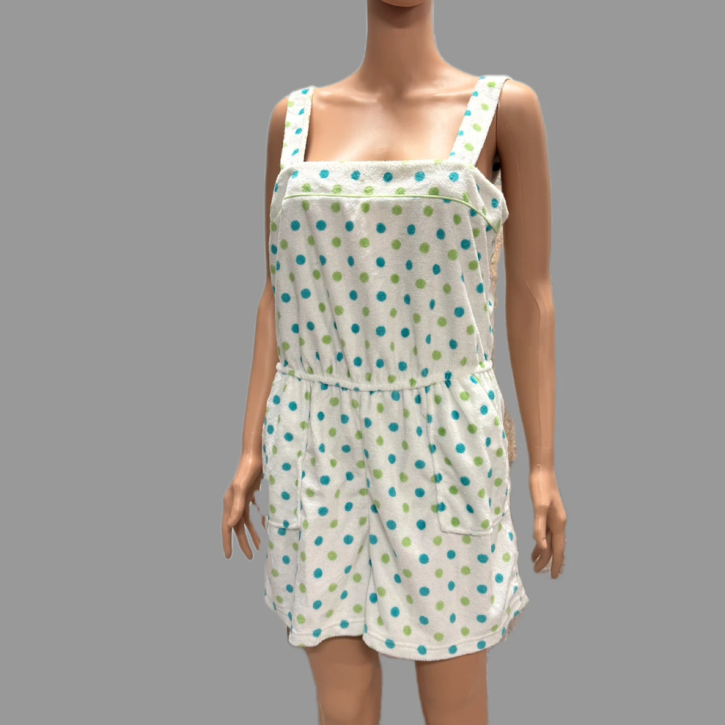 Jasmine Rose Terry Romper Polka Dot – Size L – New With Tag