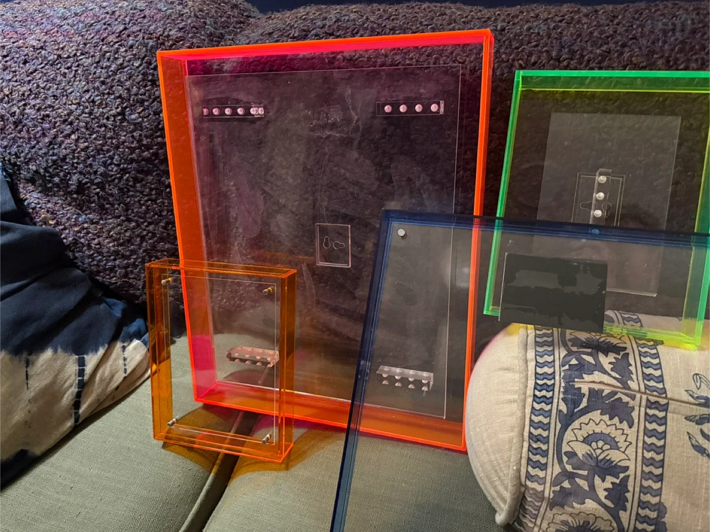 Colorful Acrylic Floating Picture Frames - new and used