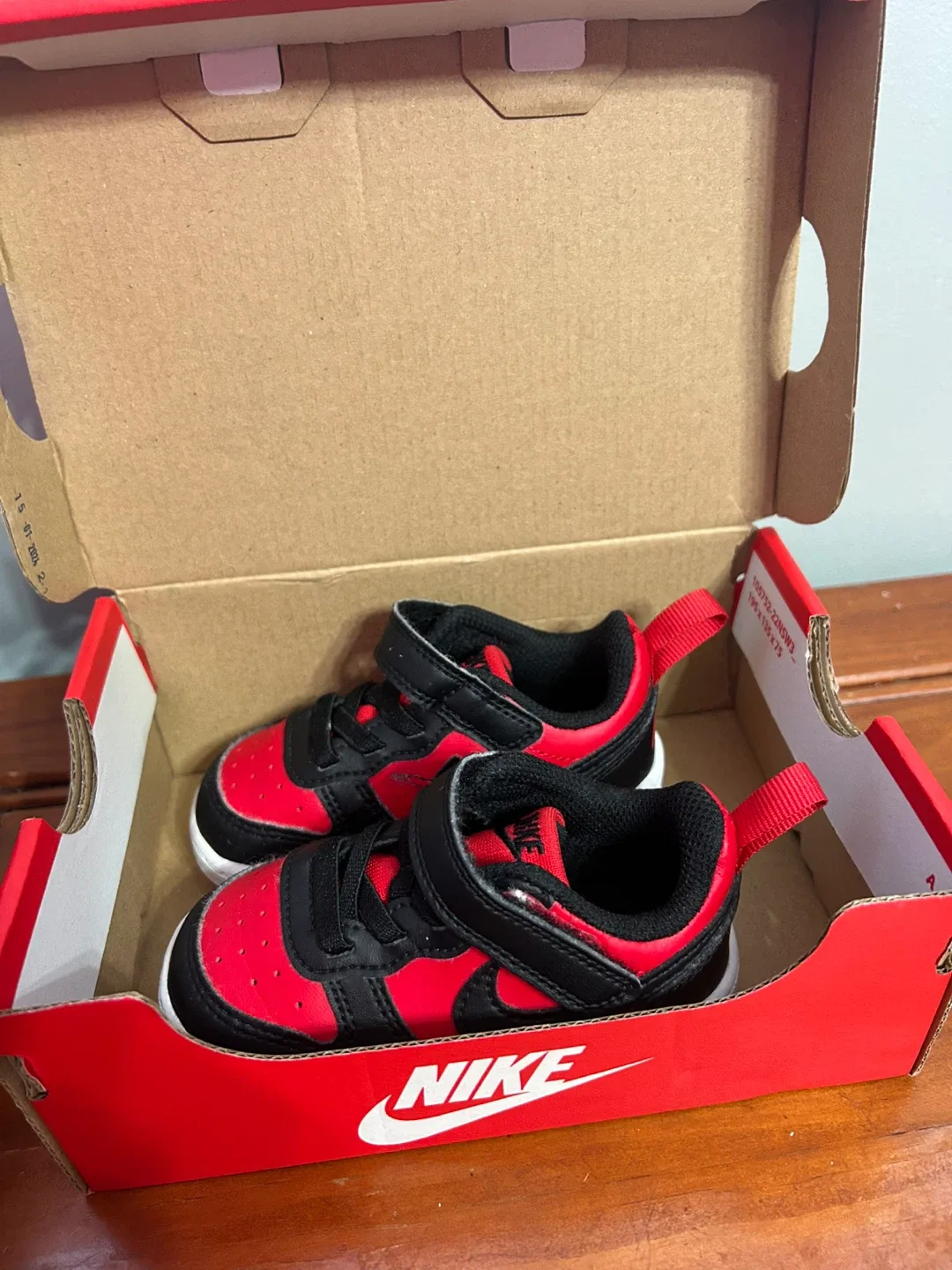 Nike court borough low Red Toddler shoes 5C