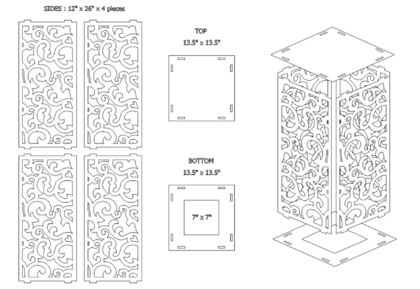 Squareleaf White Accent Table image indicator(3)