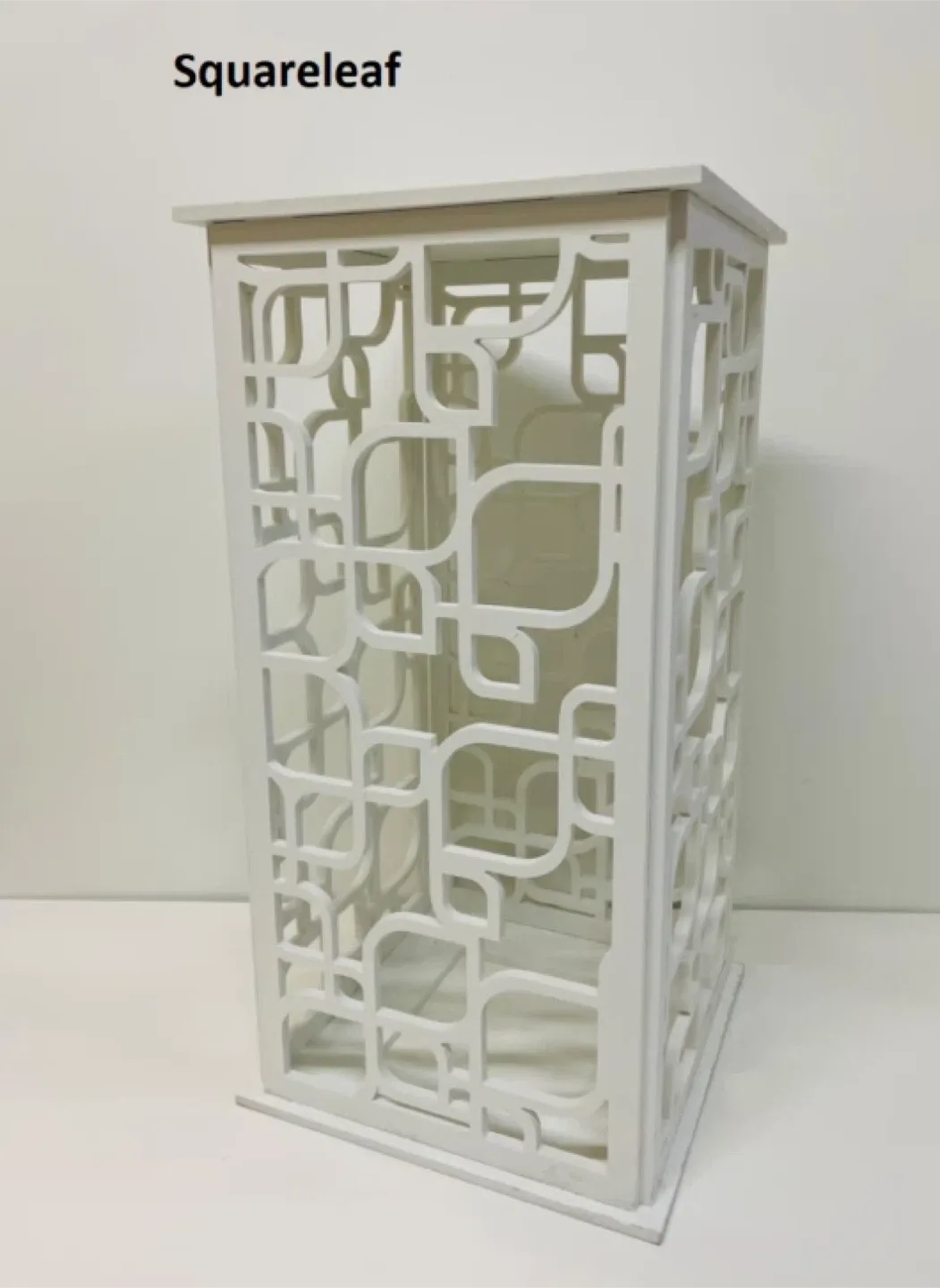 Squareleaf White Accent Table