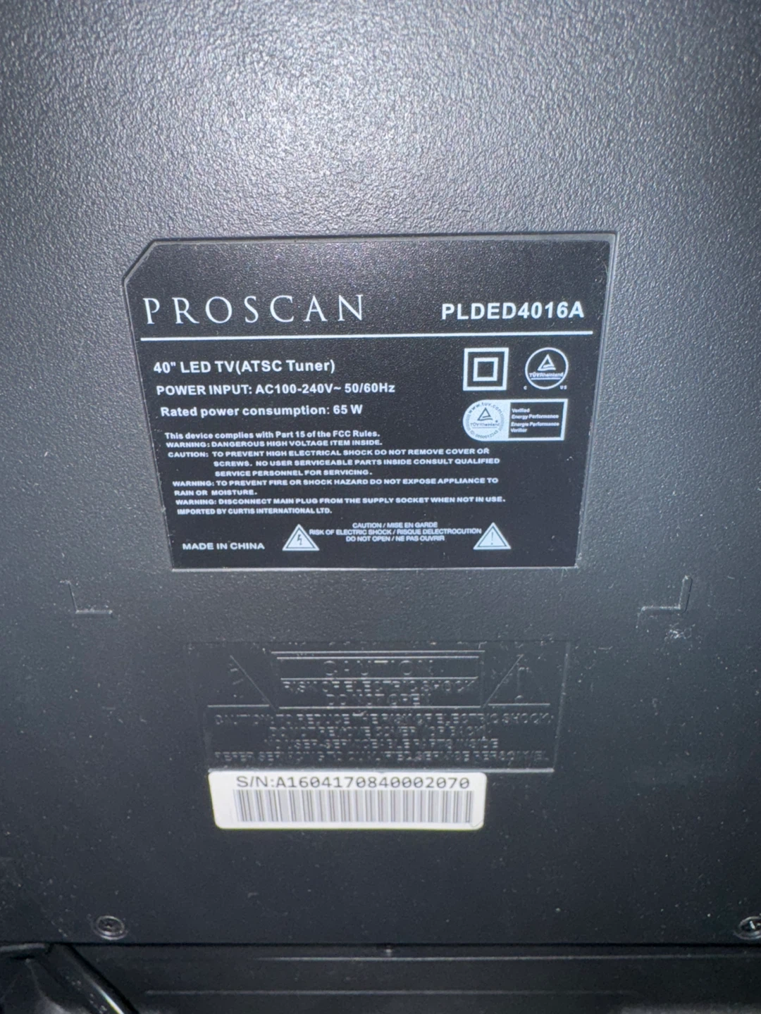 Proscan 40" LED TV (PLDED4016A) - photo 4
