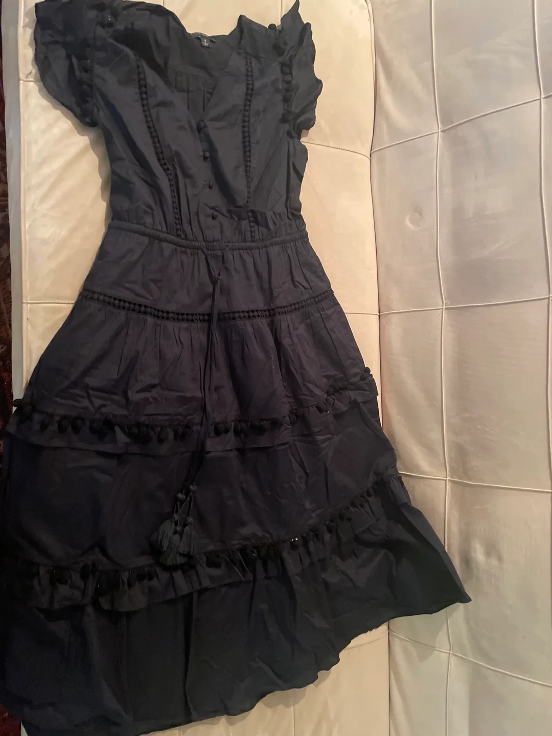 J. Crew Black Tiered Dress