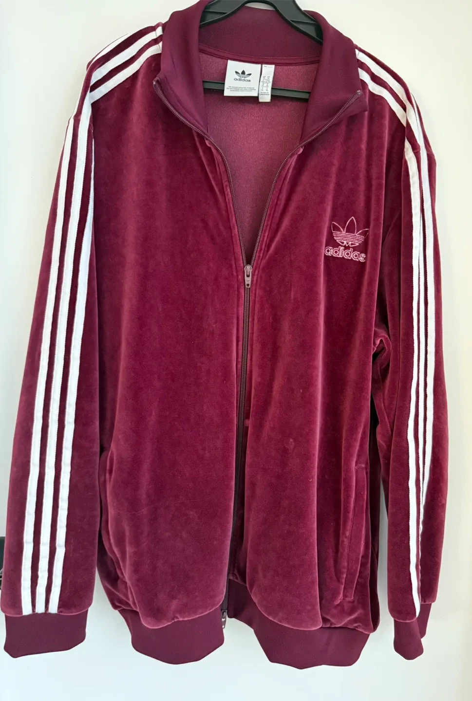 Adidas Velour Track Jacket XL