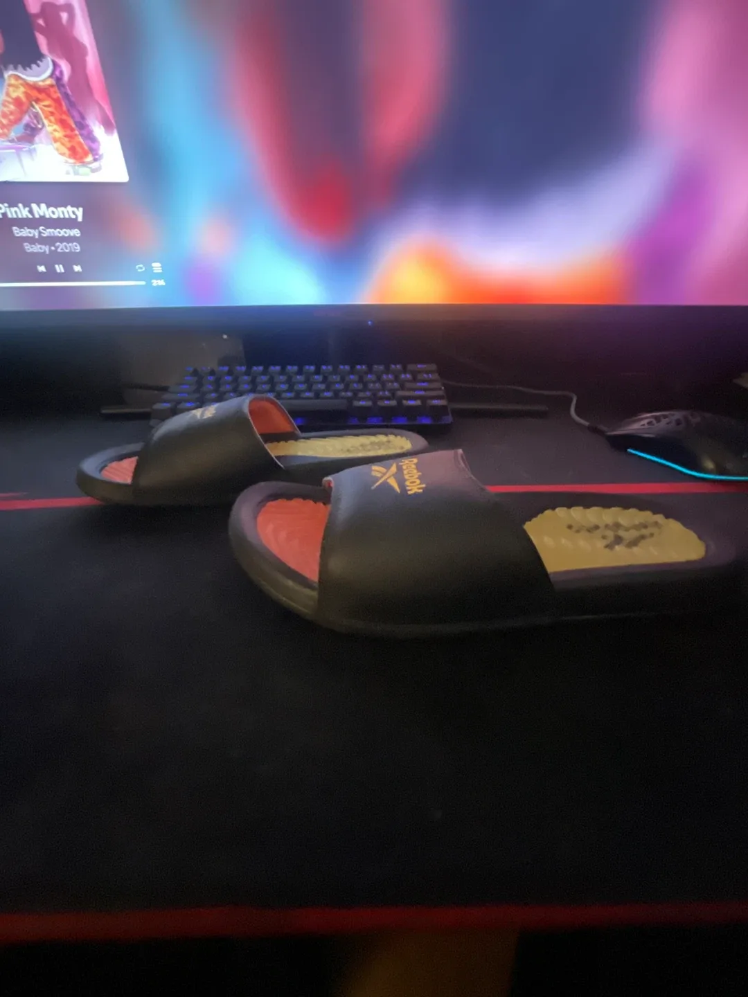 Reebok Slides - Black and Orange image indicator(2)