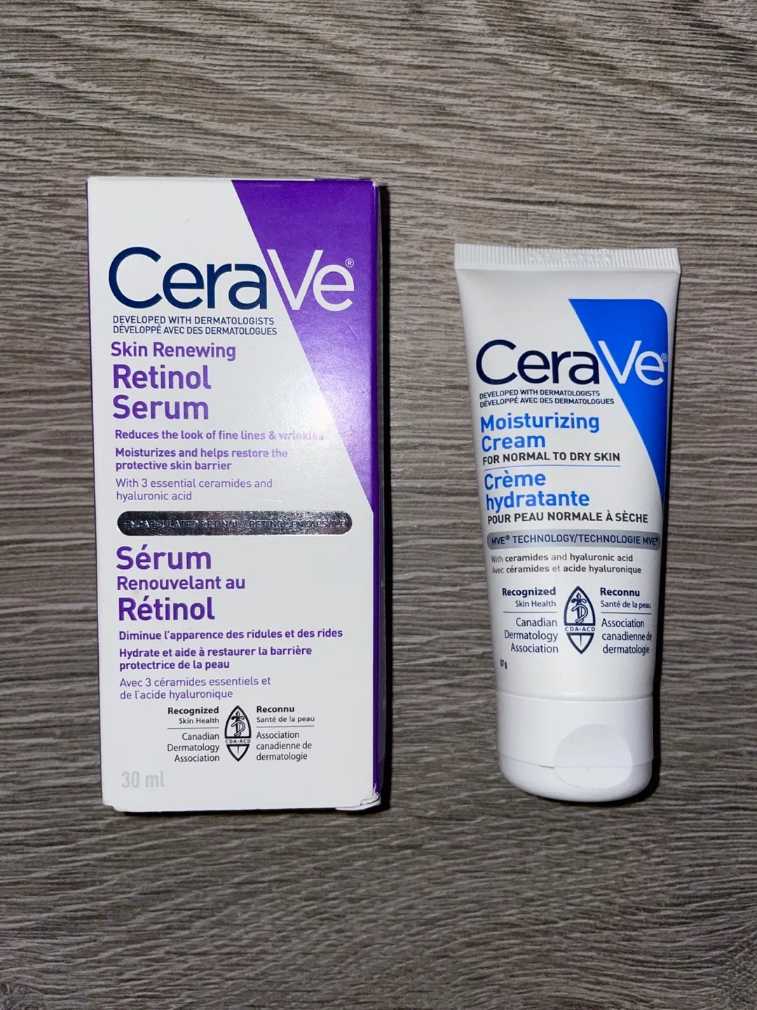 Cerave Retinol Serum & Moisturizing Cream