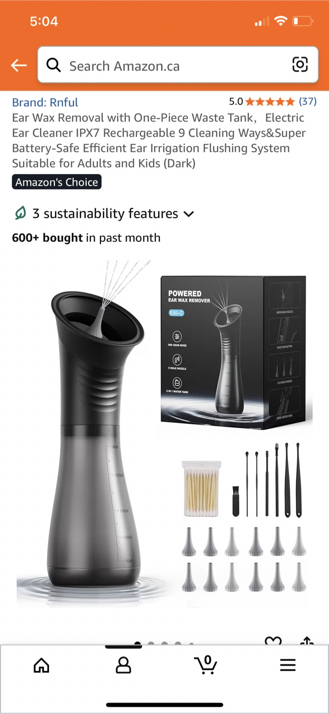 Rnful Ear Wax Removal Tool - Dark