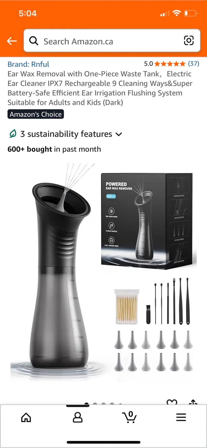 Rnful Ear Wax Removal Tool - Dark