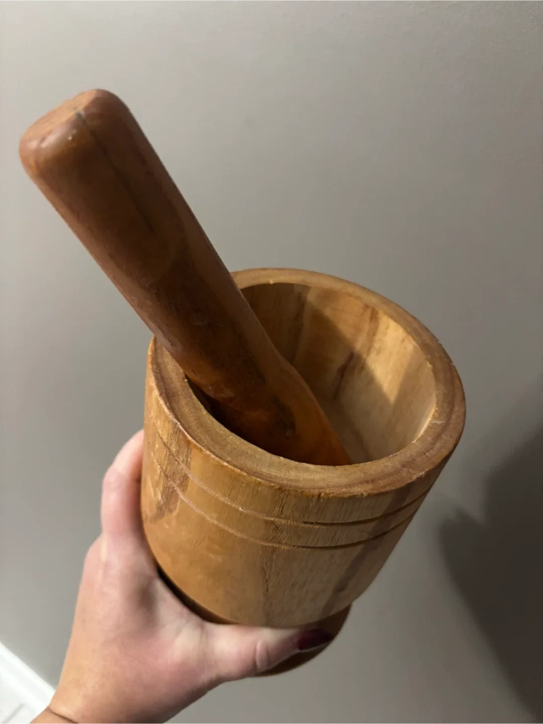 Wooden Mortar and Pestle Set