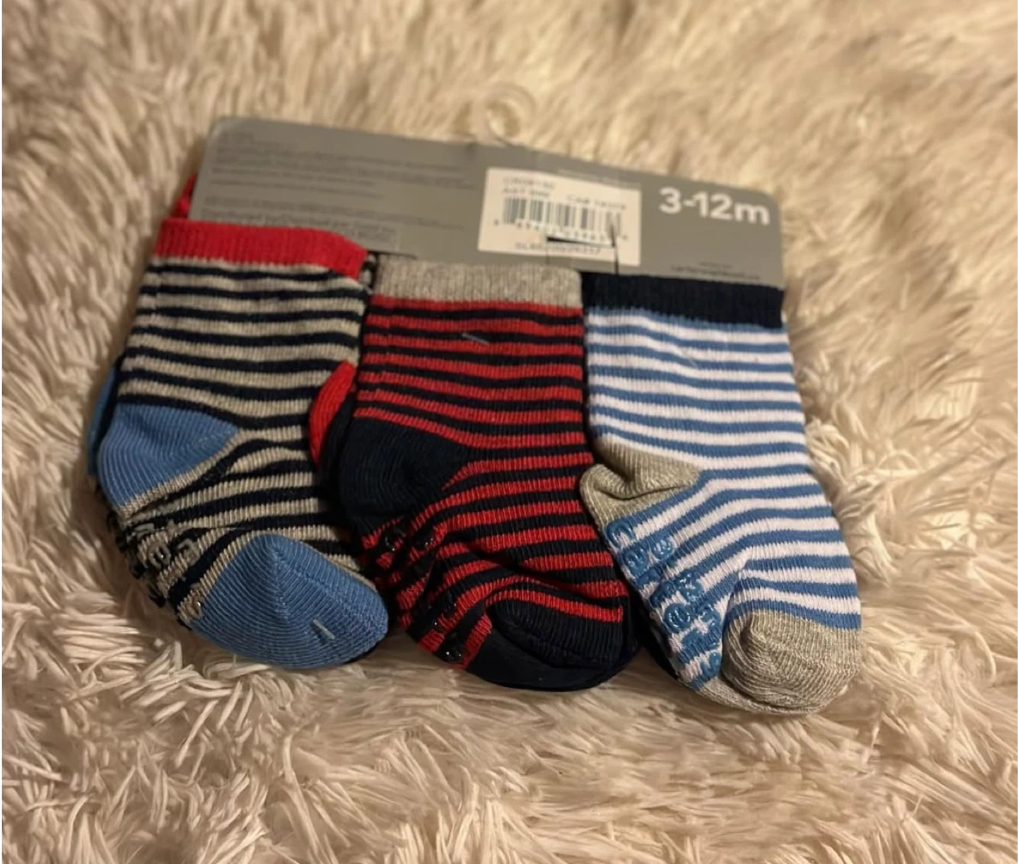 Carter's Baby Socks, Size 3-12m, New (6 pairs) - photo 2