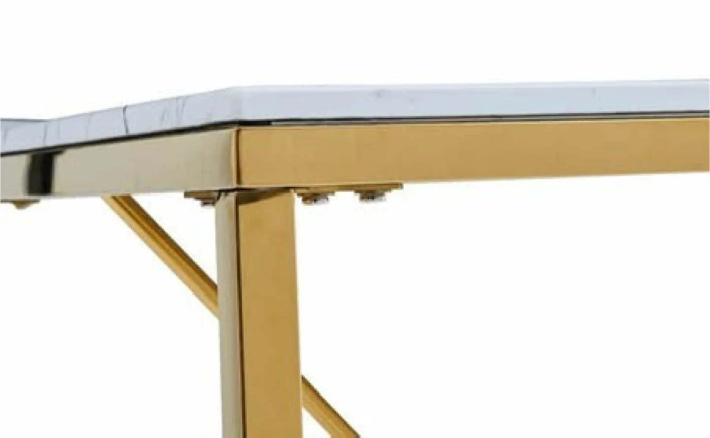 Stylish Marble & Gold Bar Island / Dining Table + Black Stools image indicator(5)