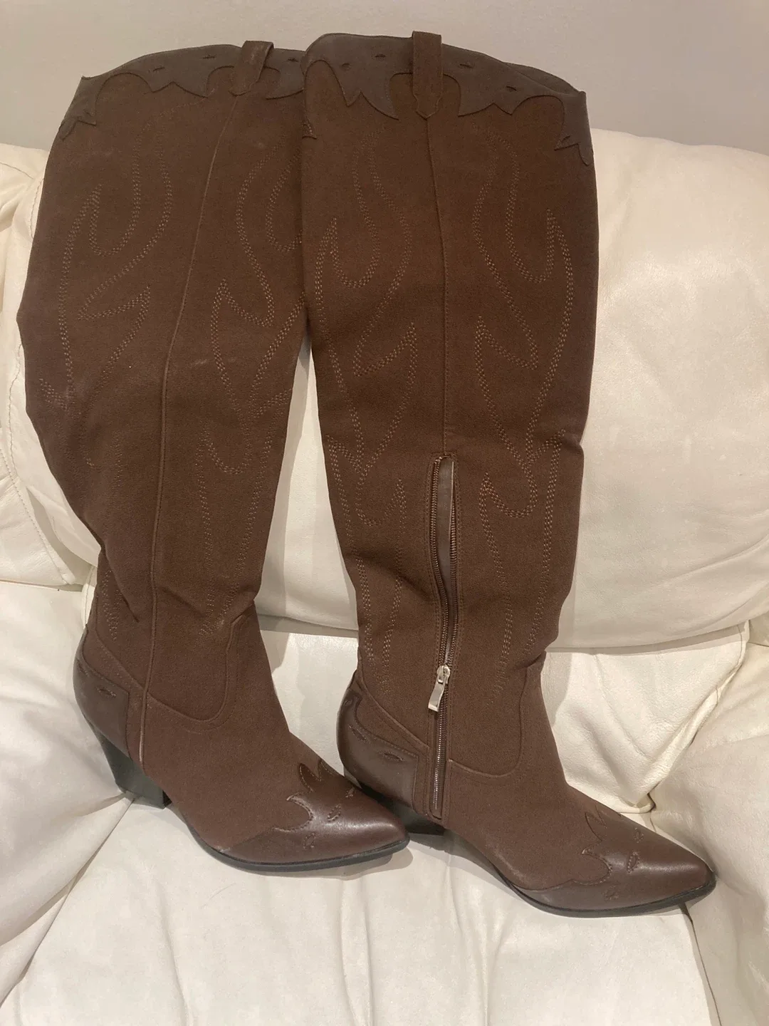Westend Chocolate Cowboy Boots - Size 11
