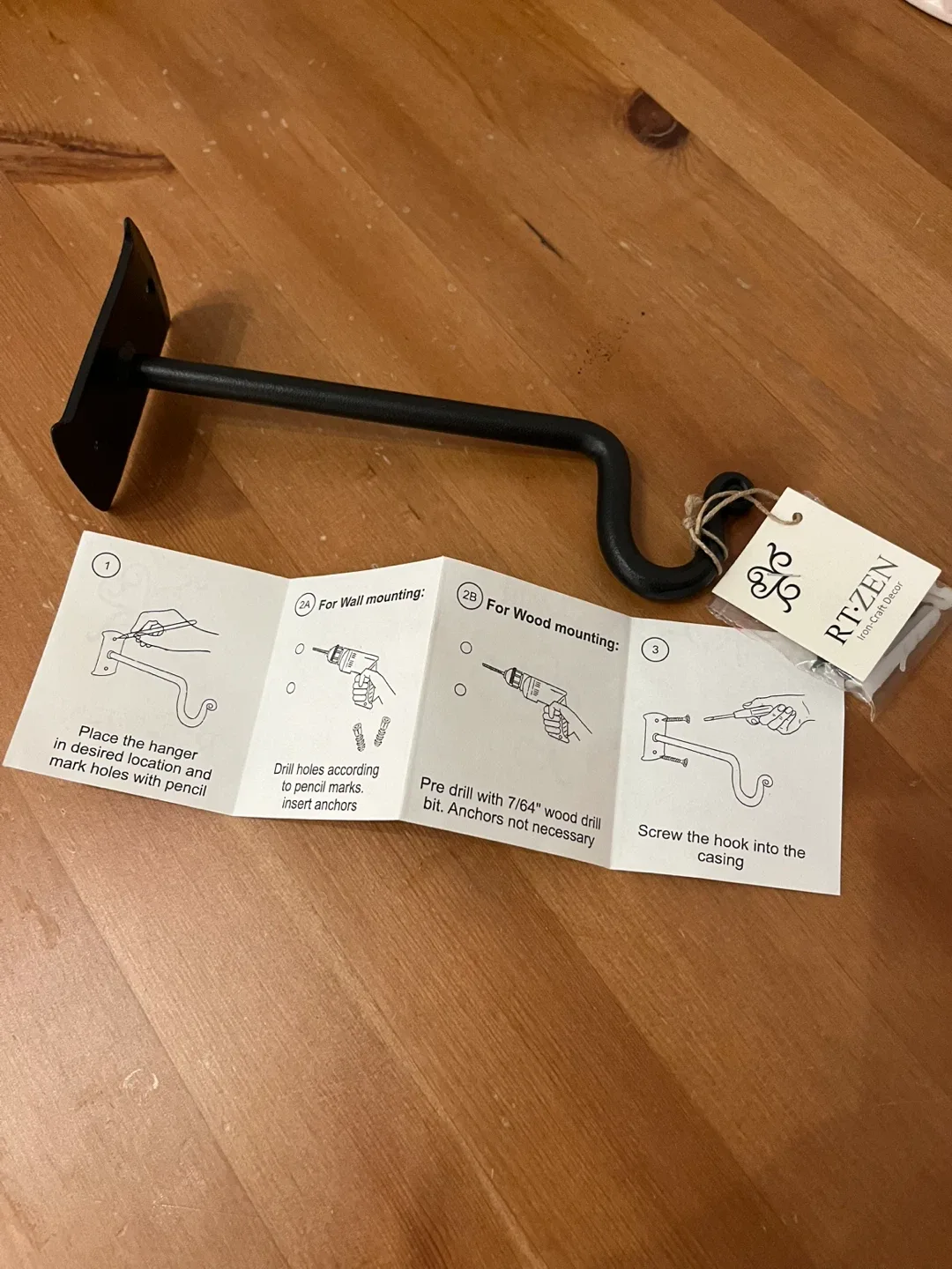 RT-ZEN Iron-Craft Decor Wall Hook - New in Package! image indicator(2)