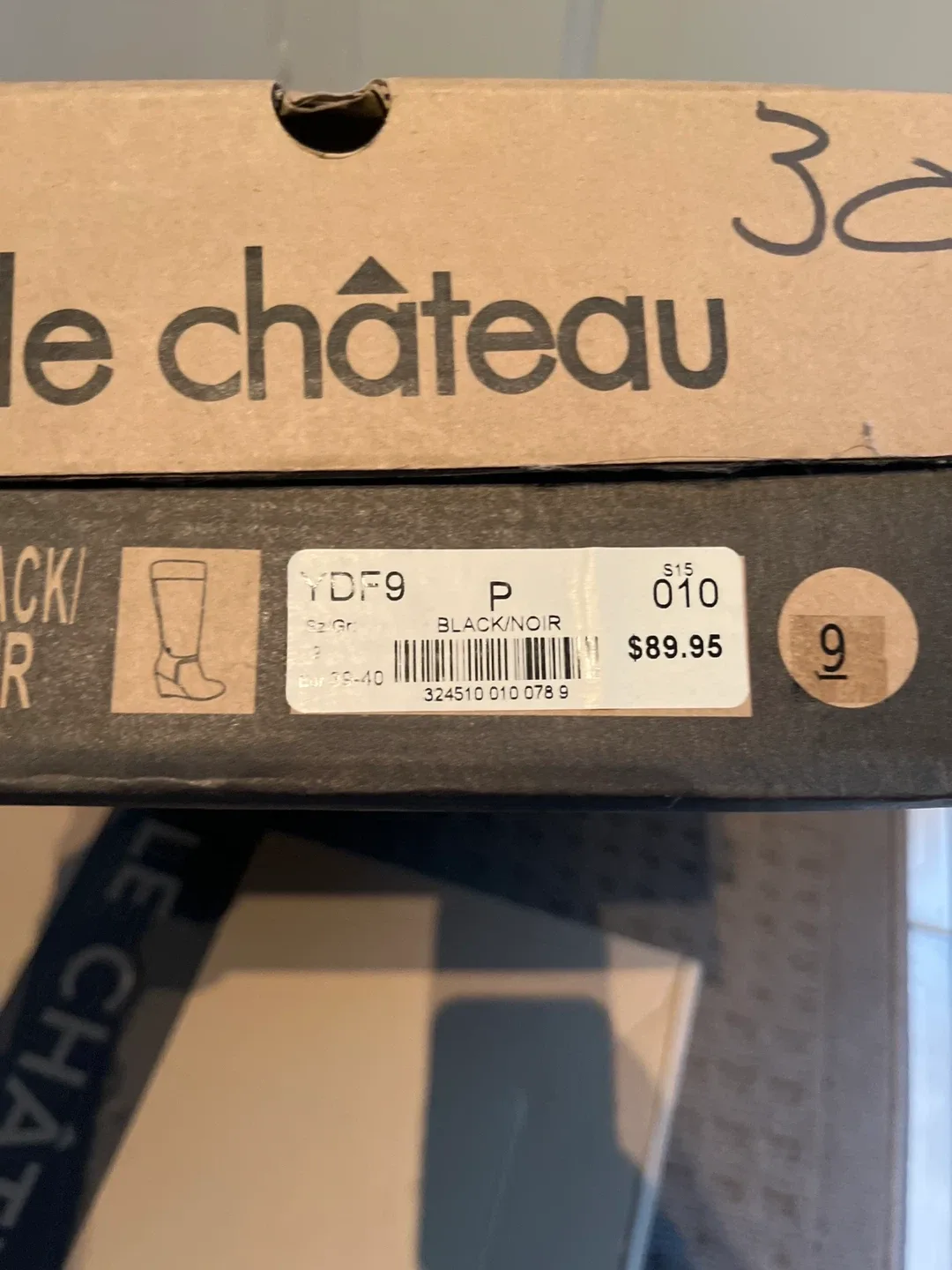 Le Chateau Black Wedge Knee High Boots - Size 9 image indicator(5)