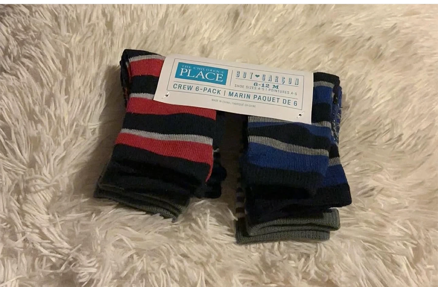 The Children's Place Crew Socks 6-Pack, Size 6-12M