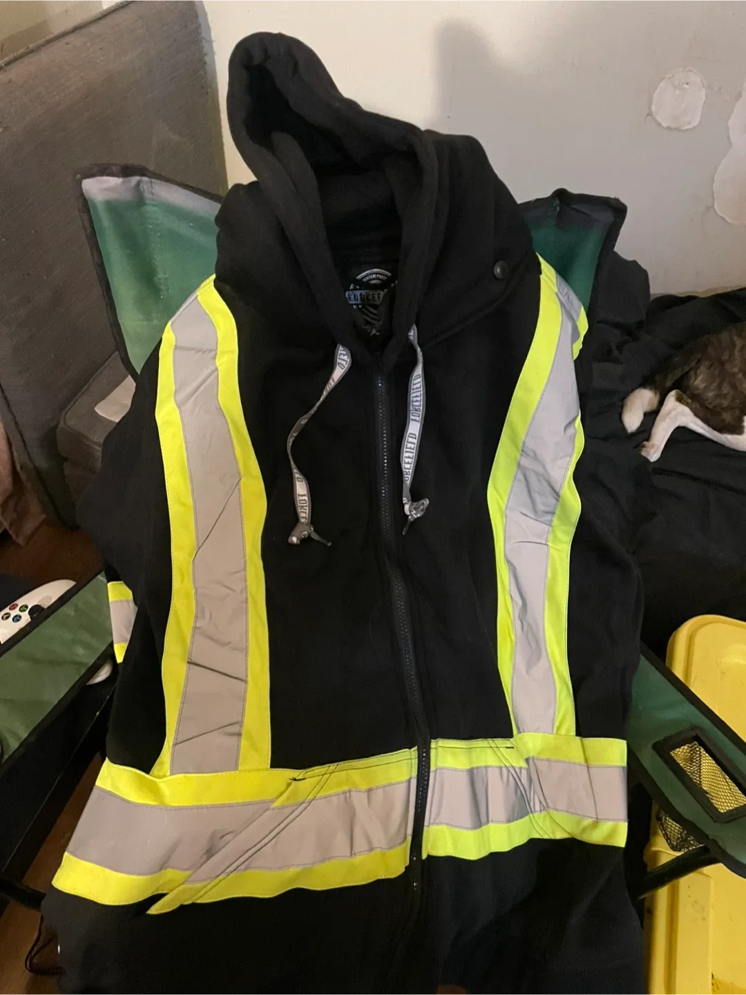 Force Field Black Hi-Vis Safety Hoodie