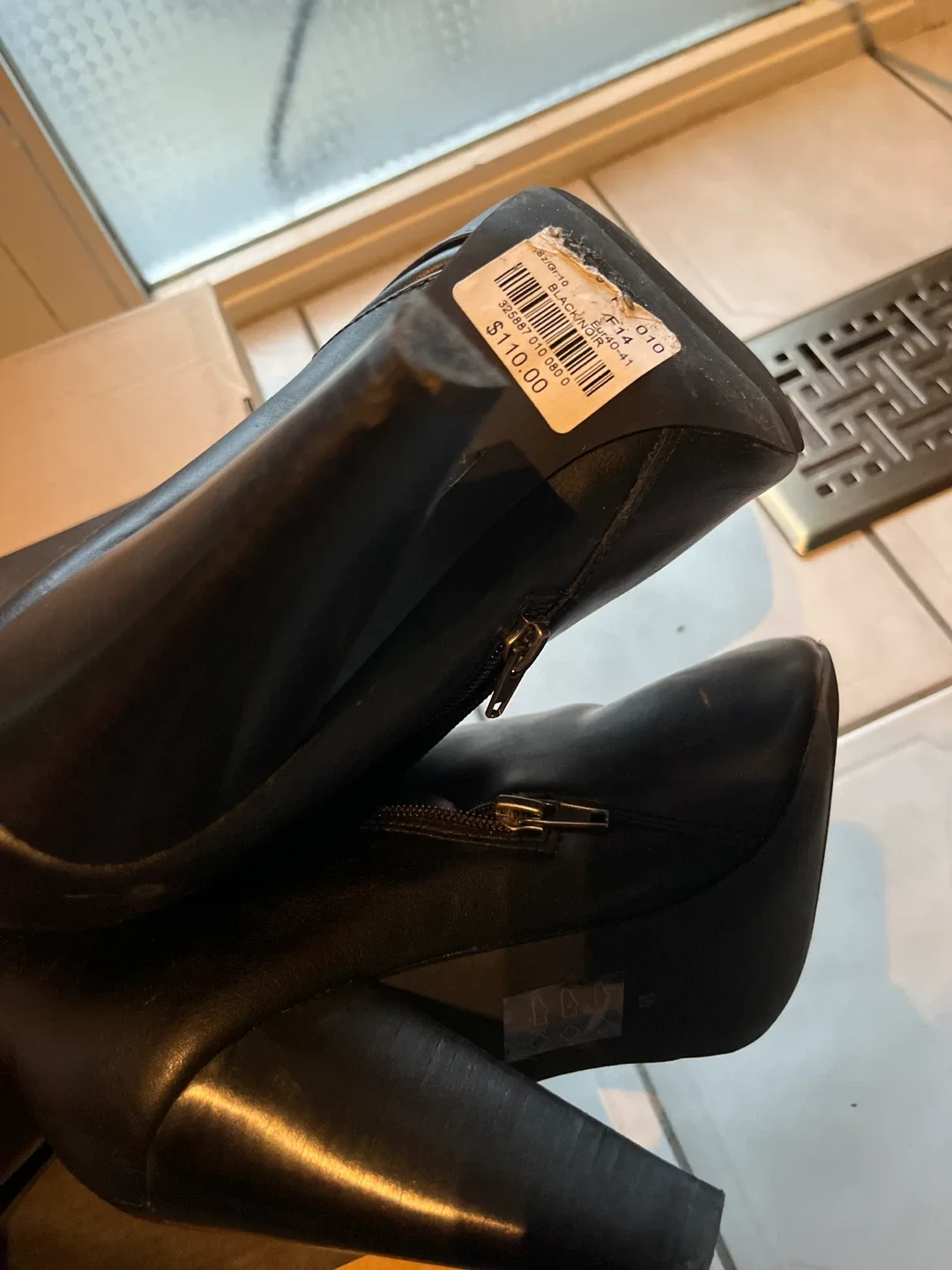 Black Leather Boots - Size 10 image indicator(3)