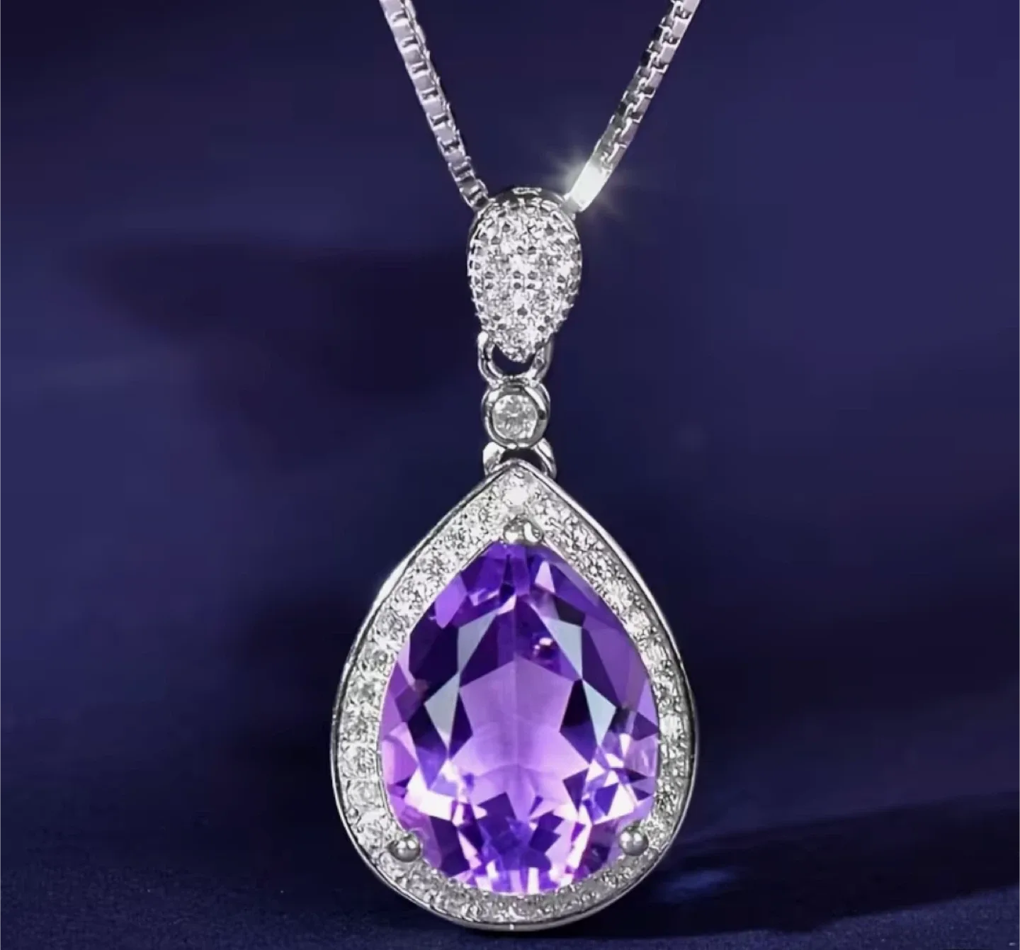 925 silver Natural Amethyst Necklace image indicator(2)