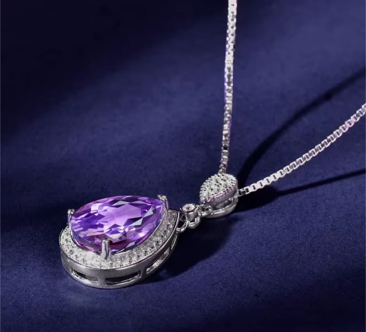 925 silver Natural Amethyst Necklace image indicator(3)