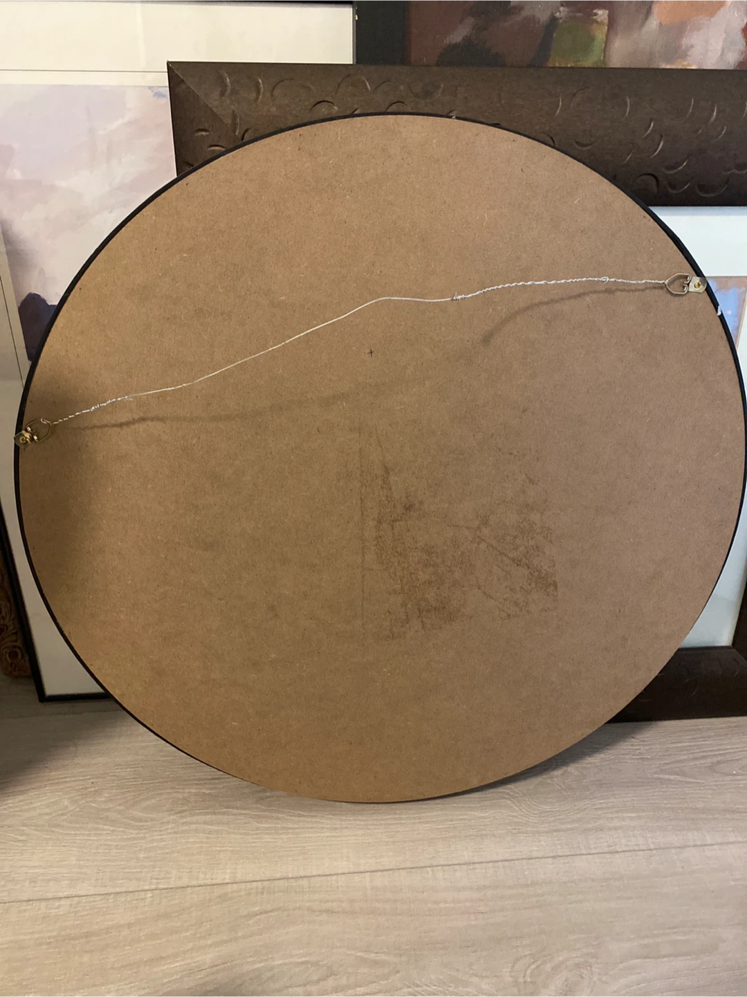 Round Black Framed Mirror - photo 2