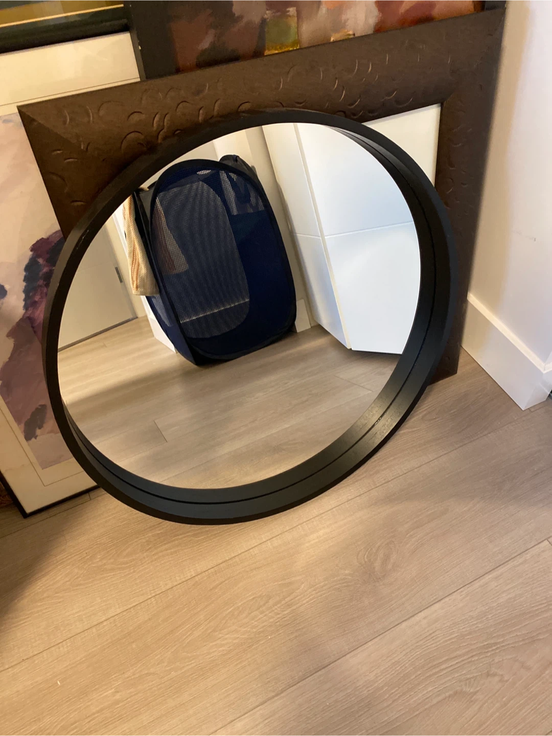 Round Black Framed Mirror - photo 3