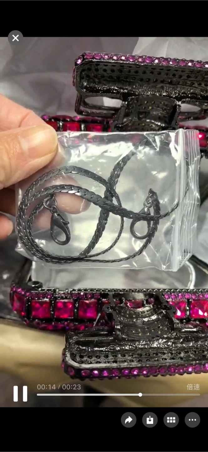 Novelty Perfume Bottle Rhinestone Evening Clutch - photo 3