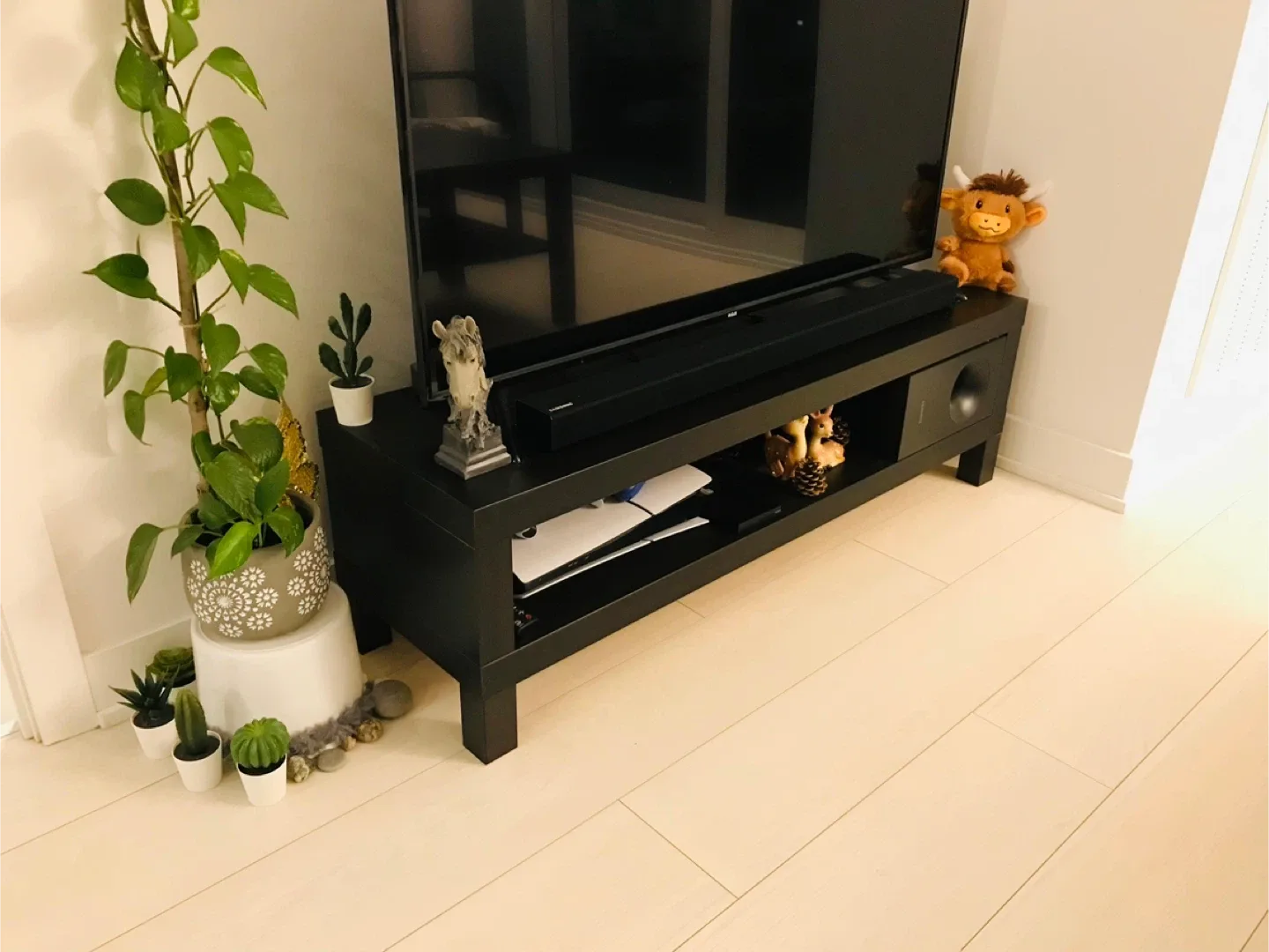 IKEA TV Stand, Black-Brown, 120x35x36 cm image indicator(2)