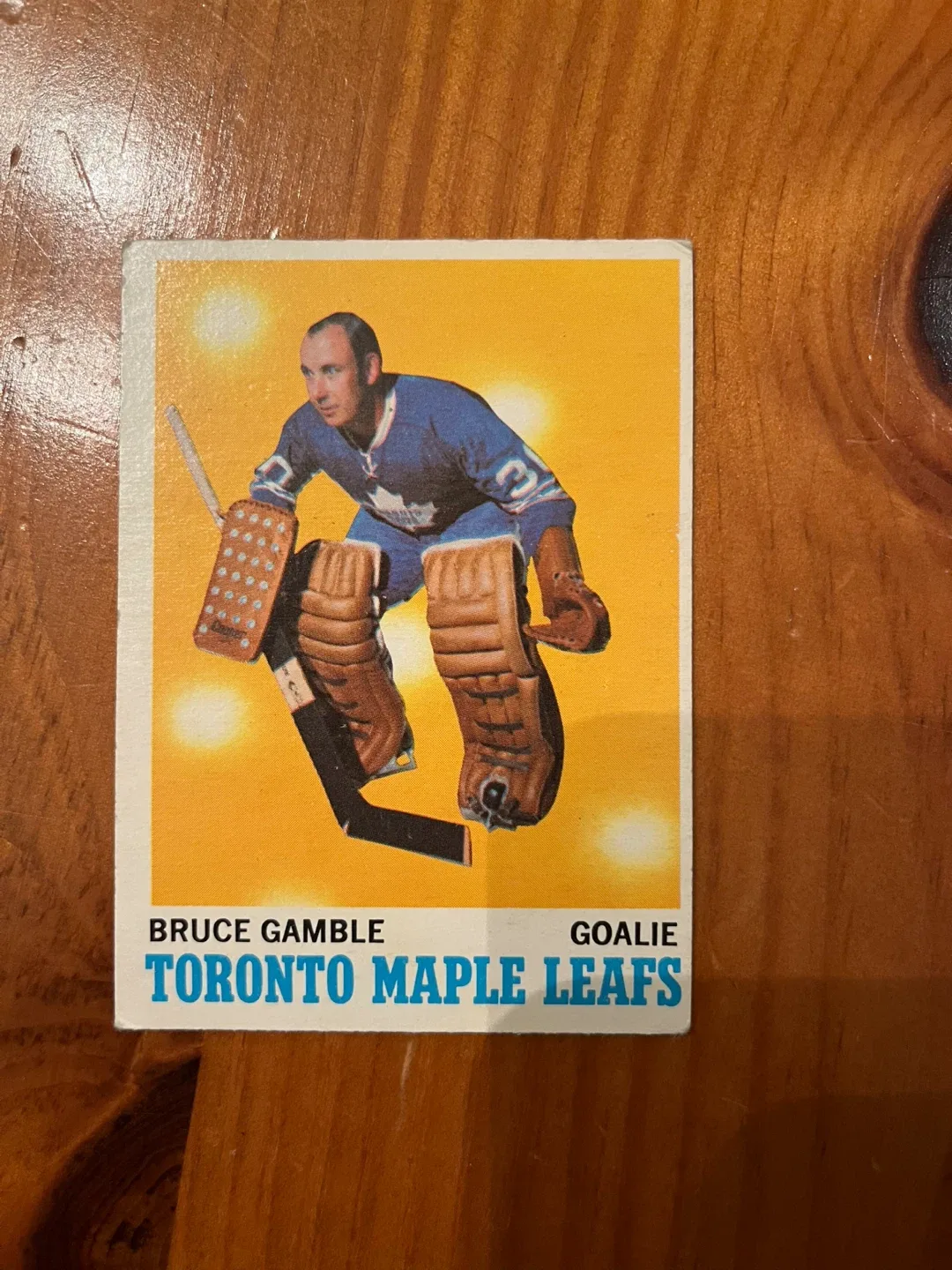 Topps Hockey Card #105 Bruce Gamble