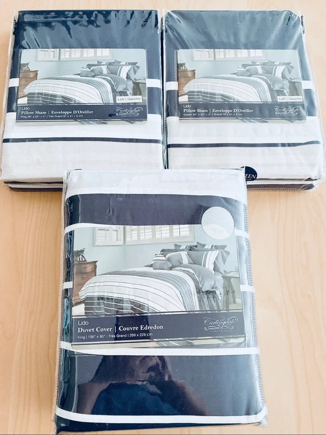 New Carlingdale Lido King Pillow Shams & Duvet Cover