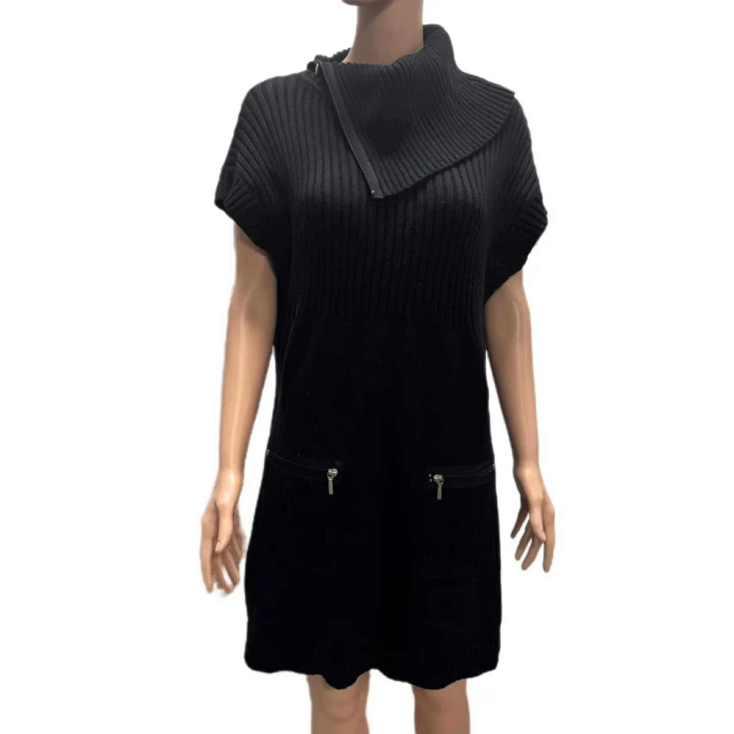 Puli Women’s Black Knit Sweater Dress XL – Like New
