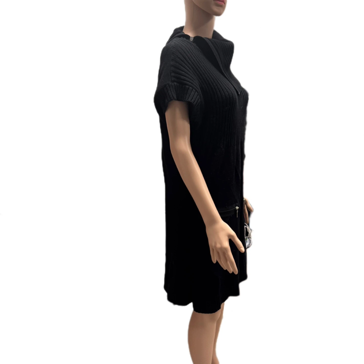 Puli Women’s Black Knit Sweater Dress XL – Like New - photo 3