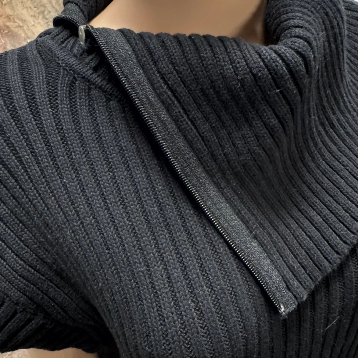 Puli Women’s Black Knit Sweater Dress XL – Like New - photo 4