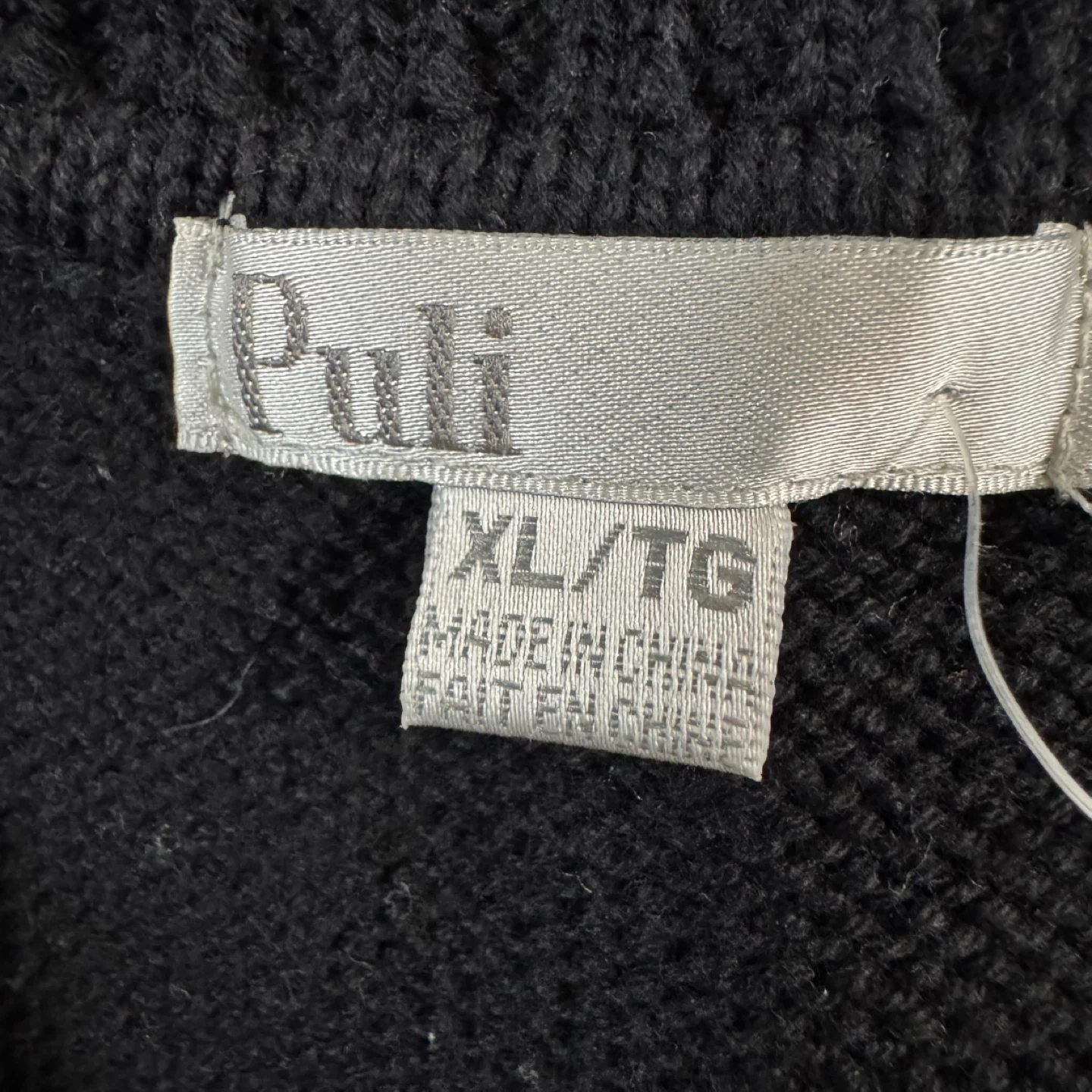 Puli Women’s Black Knit Sweater Dress XL – Like New - photo 5