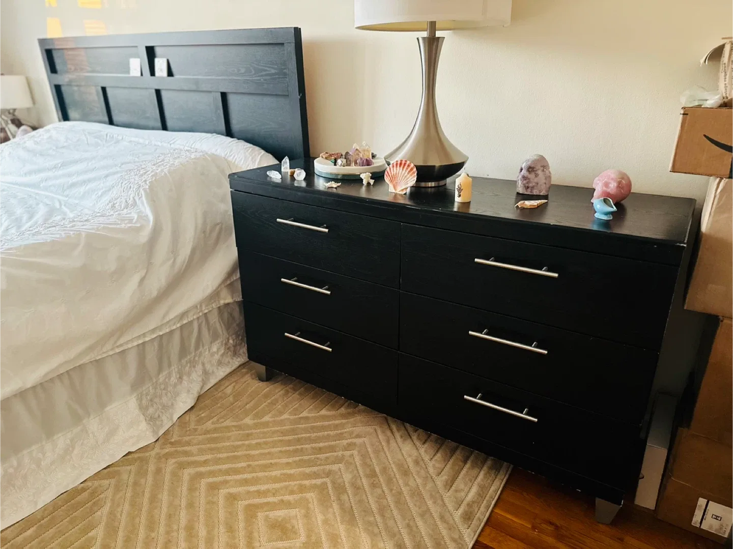 Sleek Modern Black Wood Dresser image indicator(2)