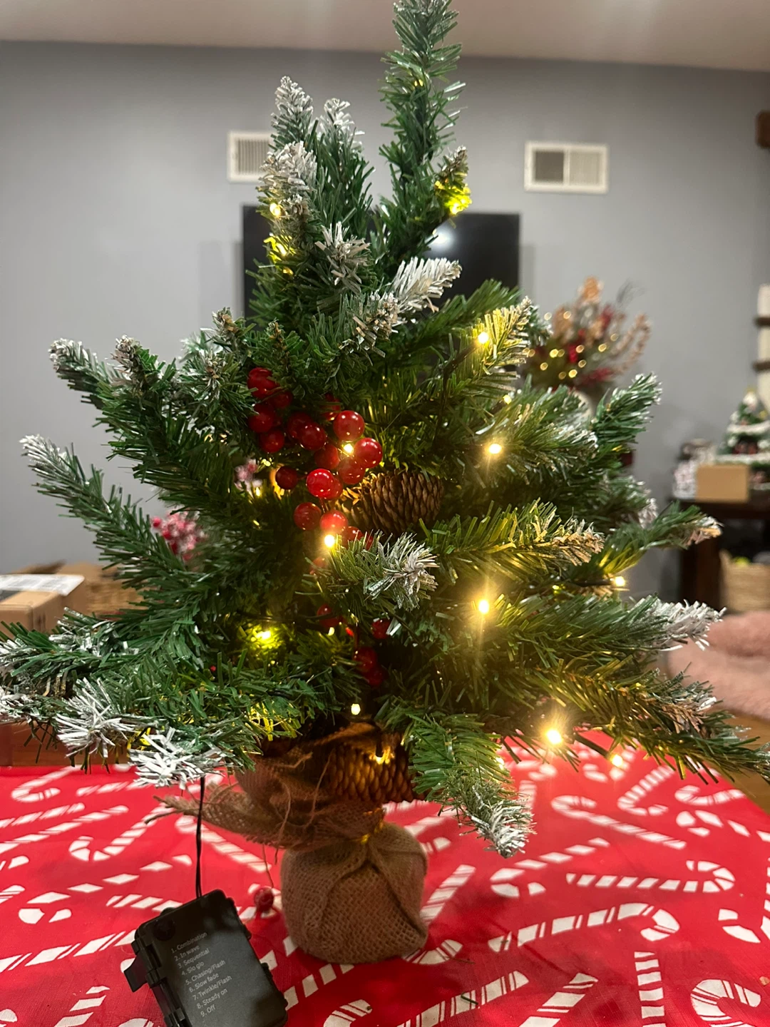 2 New Exquisite Mini Christmas Tree with Lights - photo 3