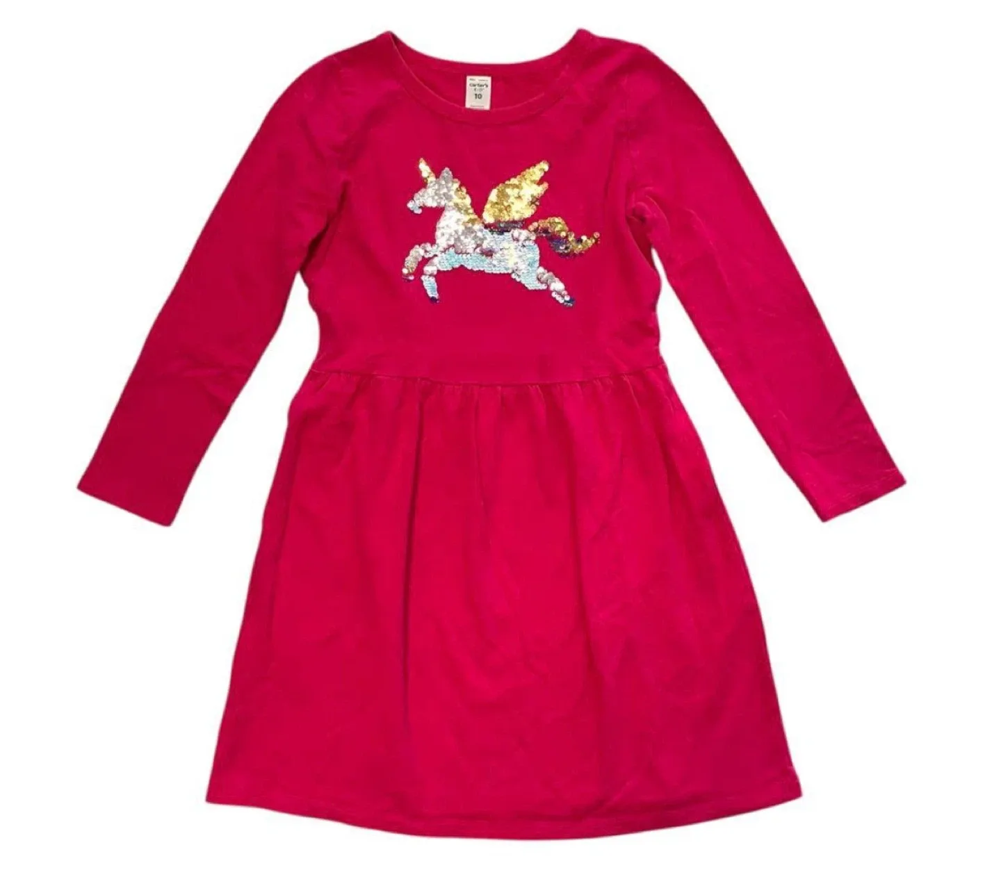 Carter's Pink Unicorn Dress - Size 6/6x image indicator(2)