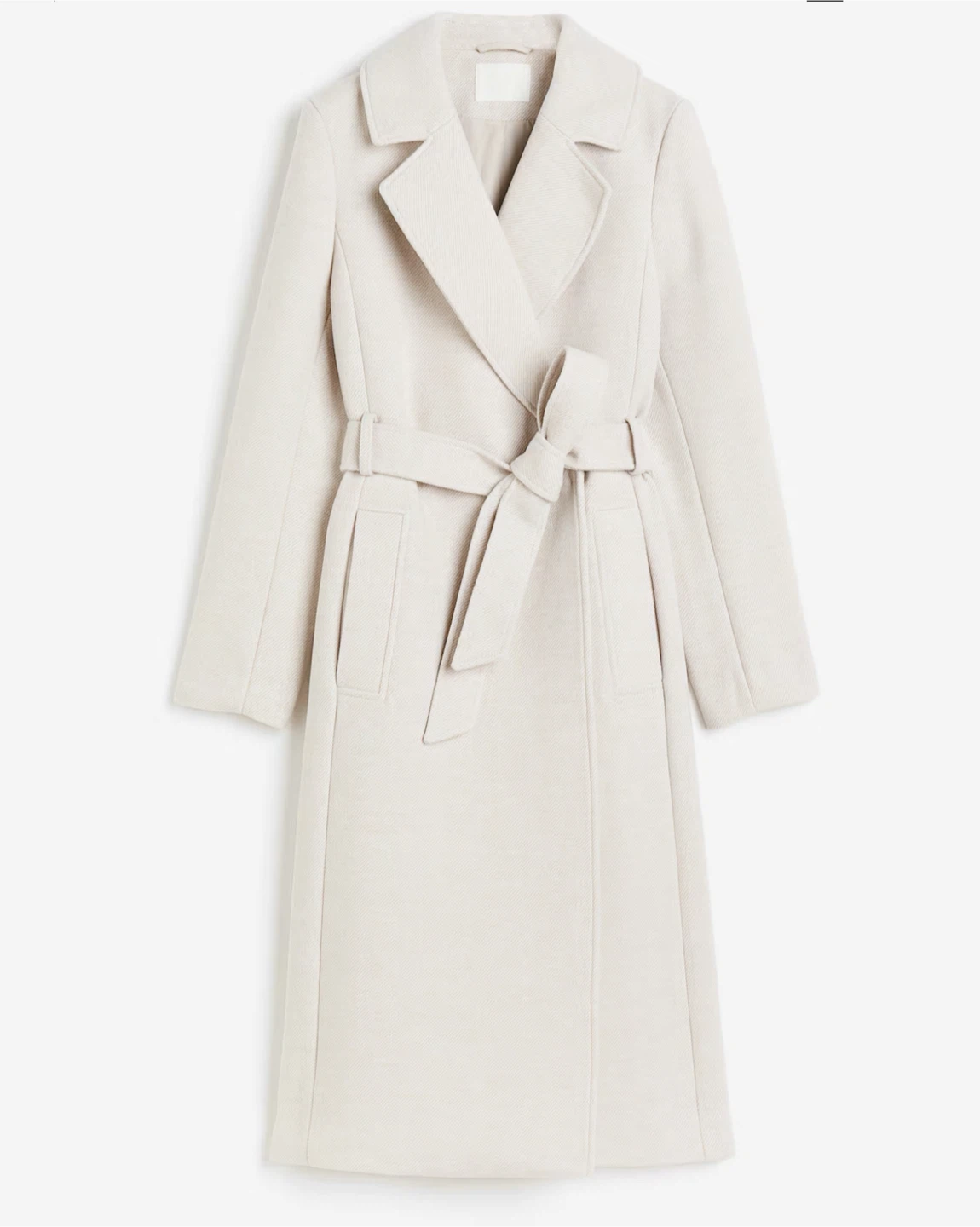 🩶 S H&M long double breasted trench coat - light grey/beige - photo 3