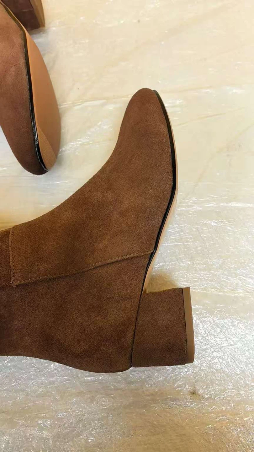 Brown Suede Over-the-Knee Boots - photo 4