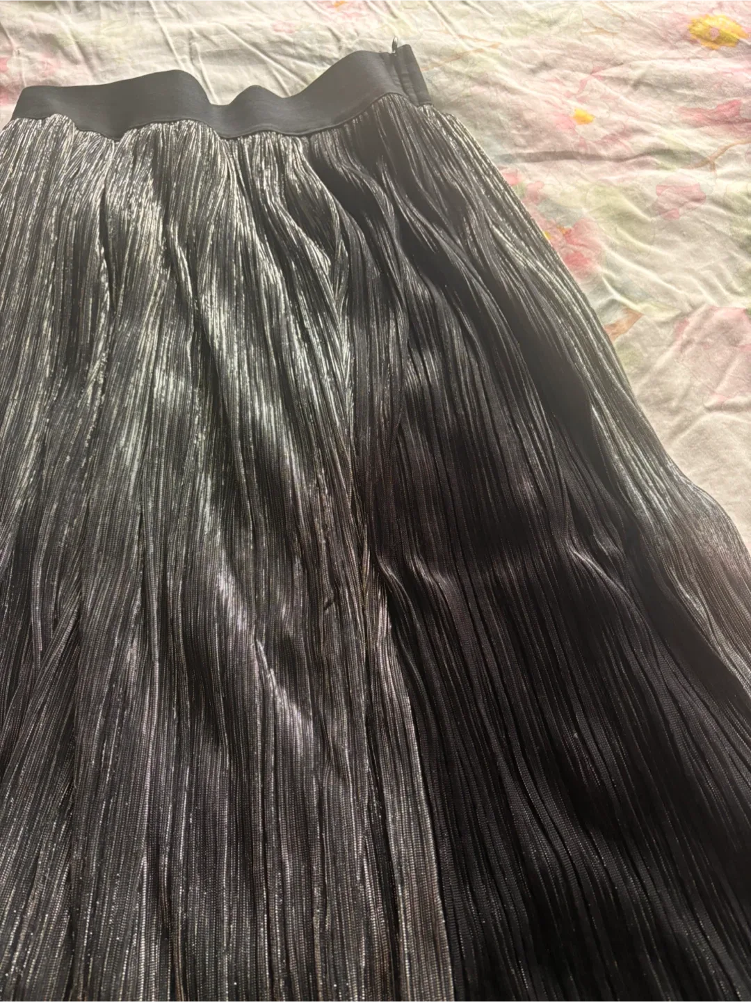 Korea Silver Pleated Skirt size S image indicator(2)