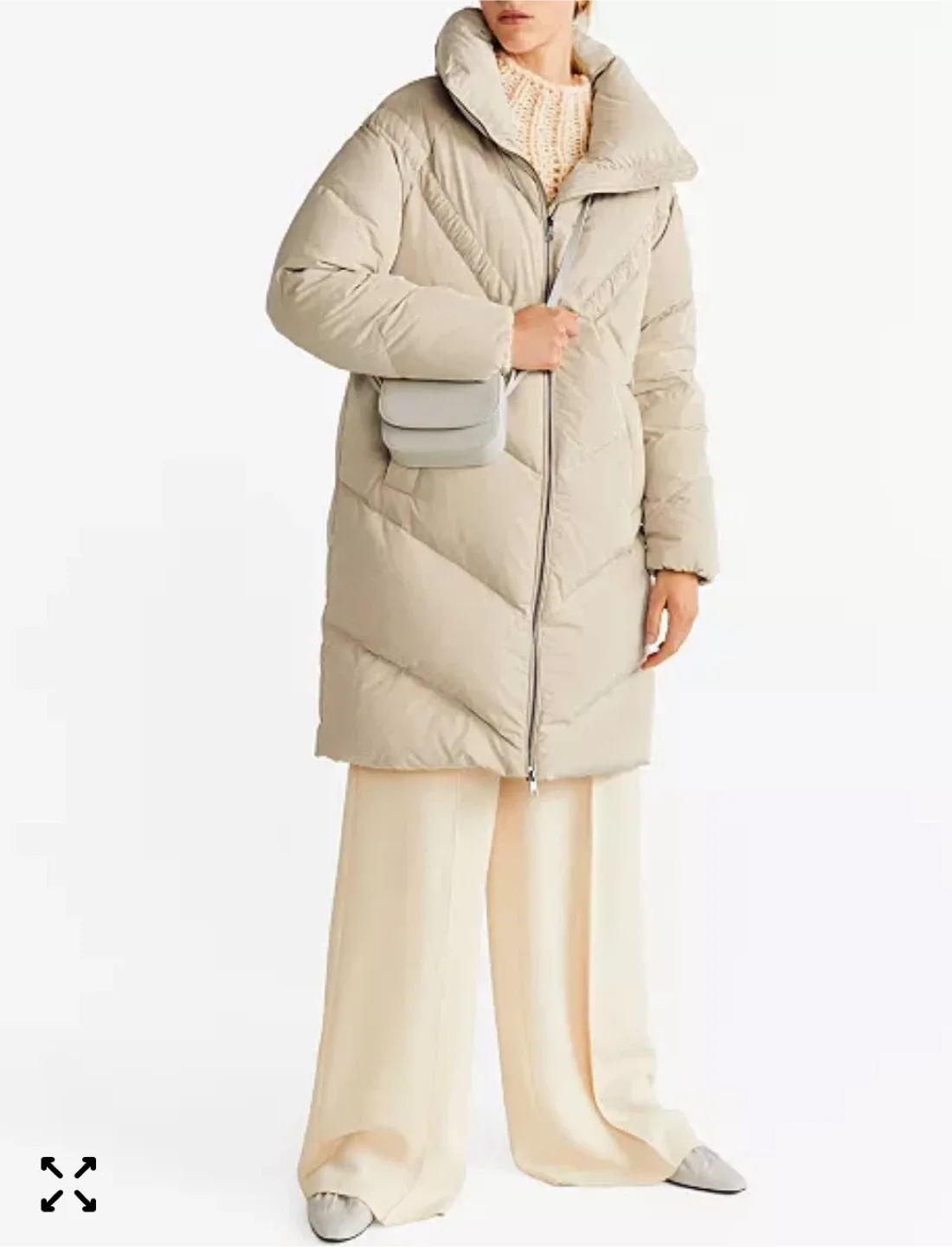 MNG Basics Beige Puffer Coat - Size M image indicator(2)