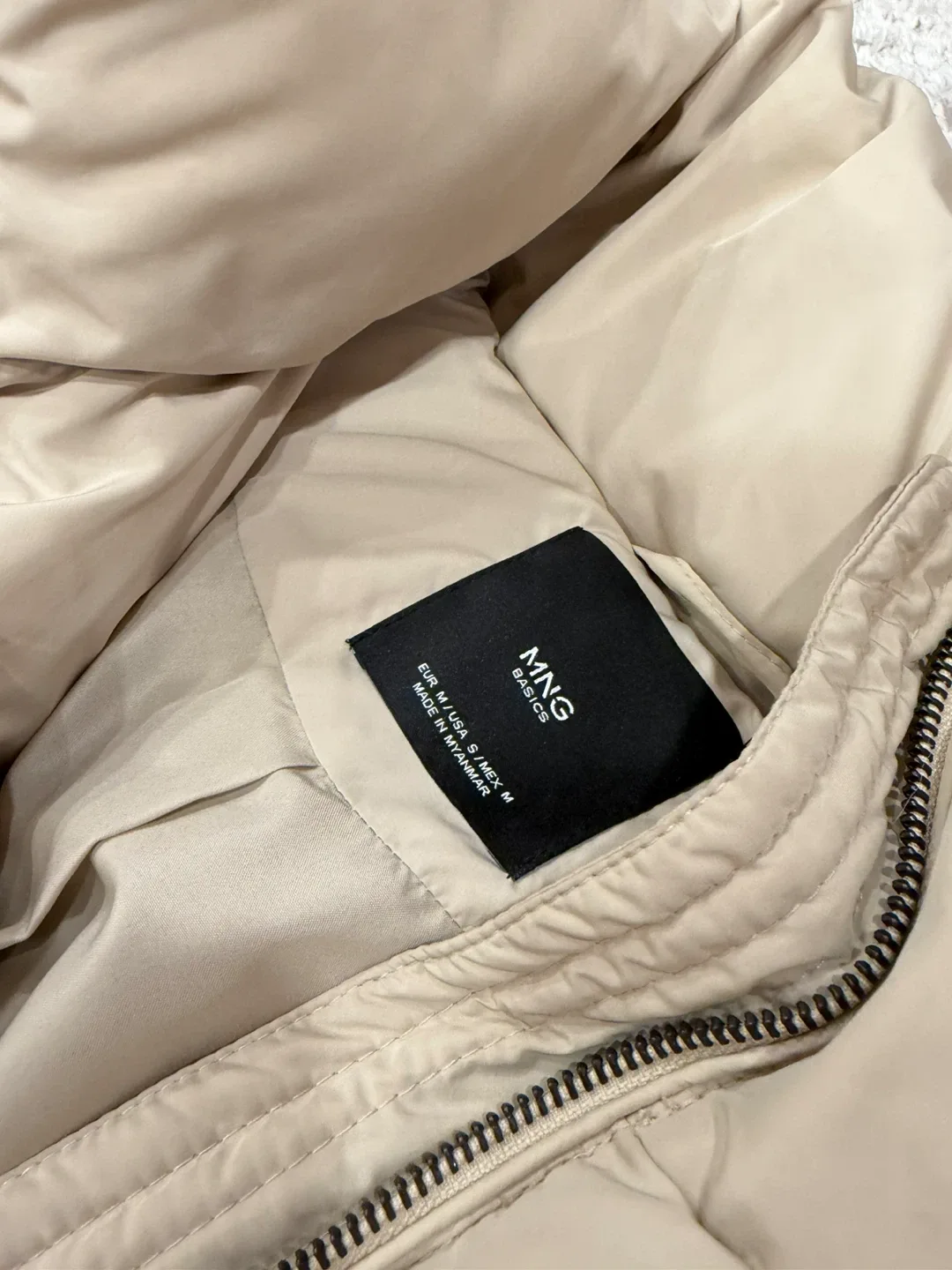 MNG Basics Beige Puffer Coat - Size M image indicator(4)