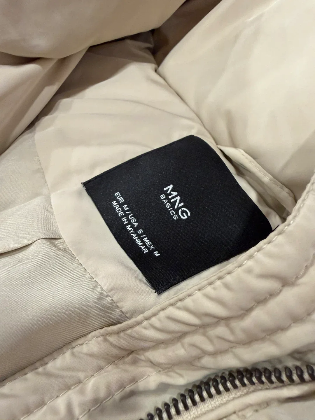 MNG Basics Beige Puffer Coat - Size M image indicator(6)