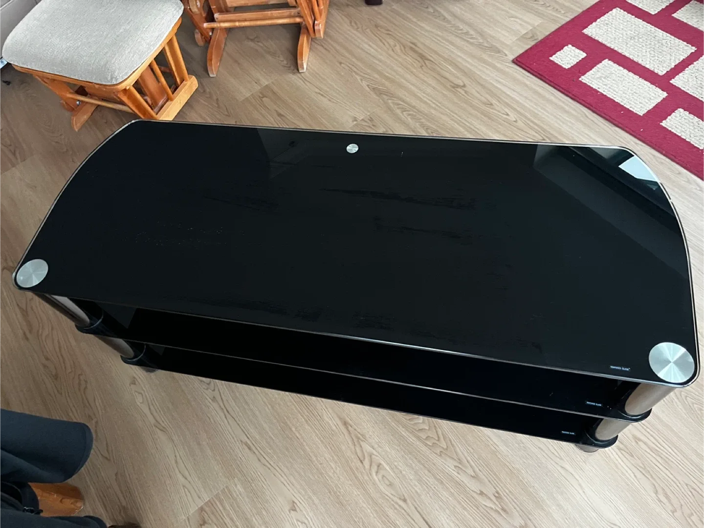 Black Glass TV Stand image indicator(2)