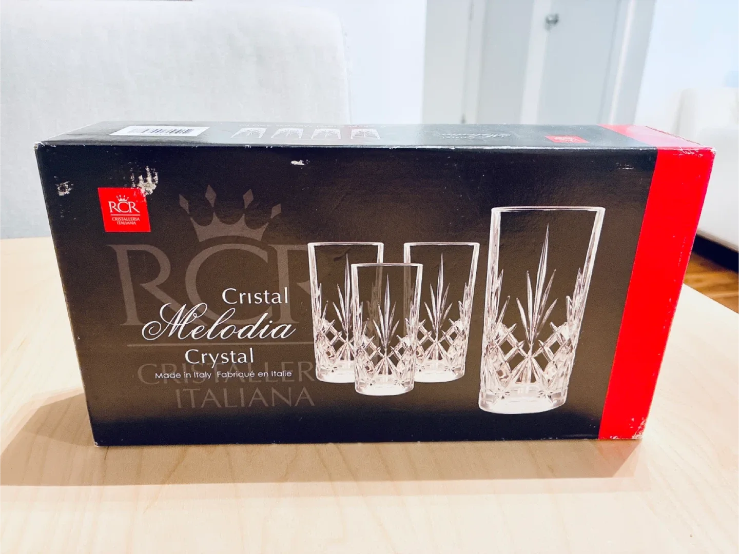 RCR Cristalleria Italiana Melodia Highball Glasses, Set of 4
